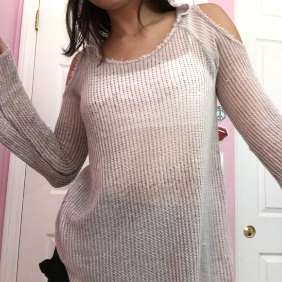 Lavender thermal w/ shoulder cutouts - Picture 2 of 3